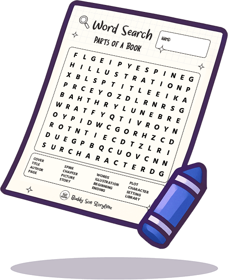 Word Search - Parts of a Book