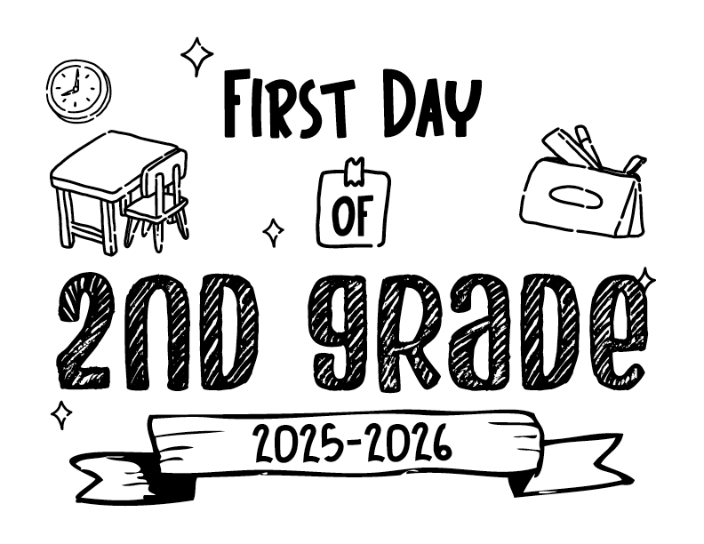 Back To School Sign - 2nd Grade