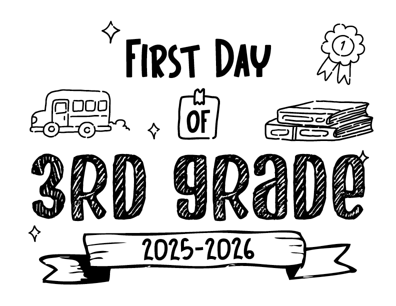 Back To School Sign - 3rd Grade