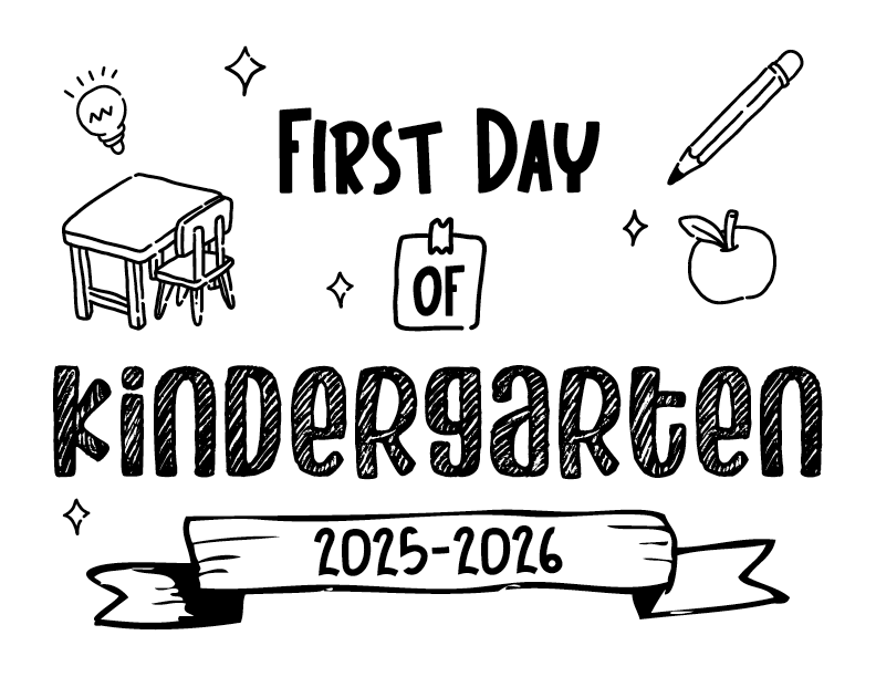 Back To School Sign - Kindergarten