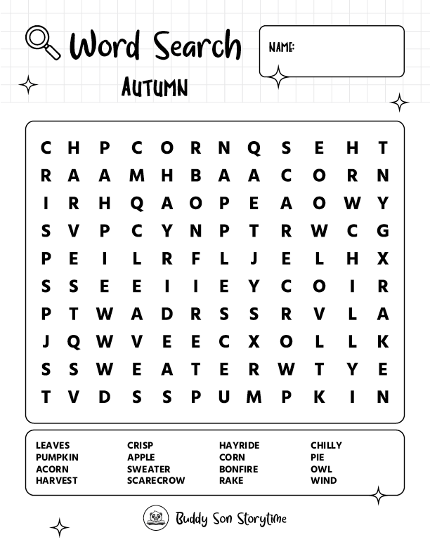 Word Search - Autumn - Game 1