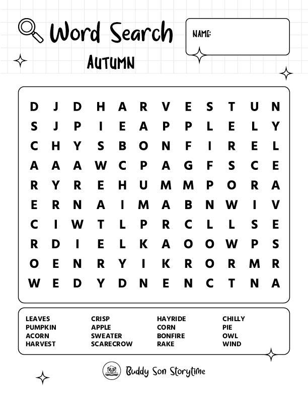 Word Search - Autumn - Game 2