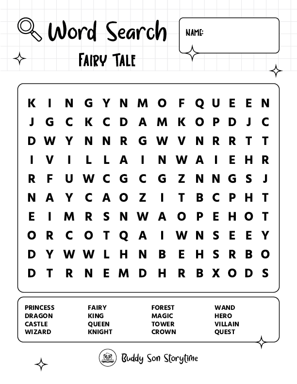 Word Search - Fairy Tale - Game 1