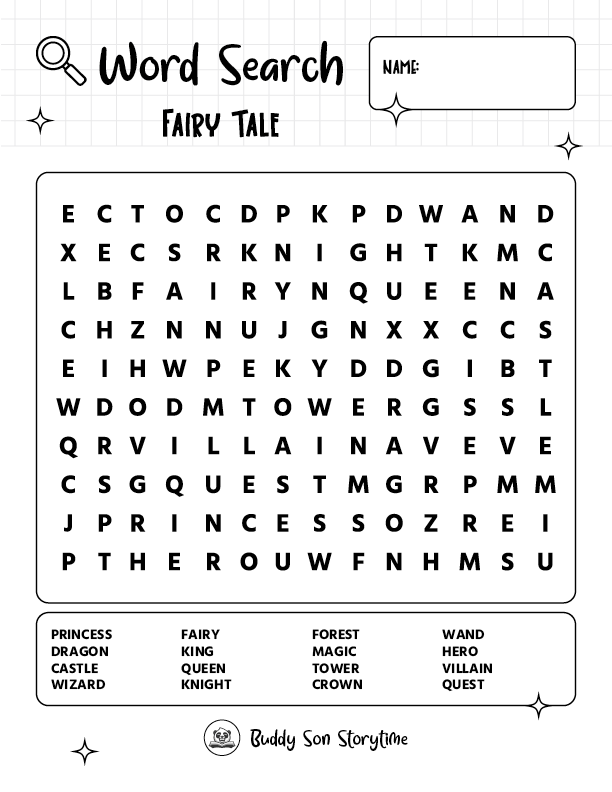 Word Search - Fairy Tale - Game 2