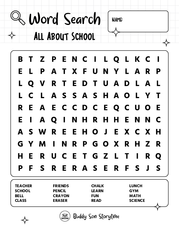 Word Search - School - Game 3