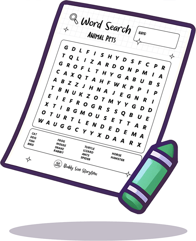 Word Search - Animal Pets
