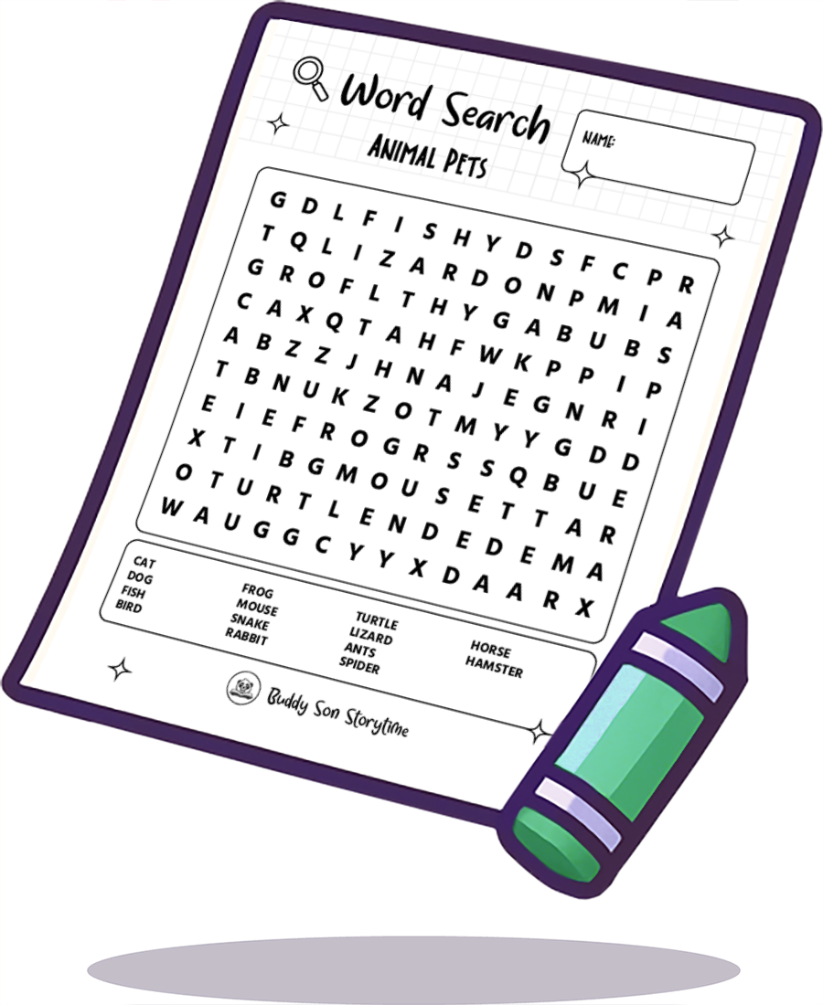 Word Search - Animal Pets